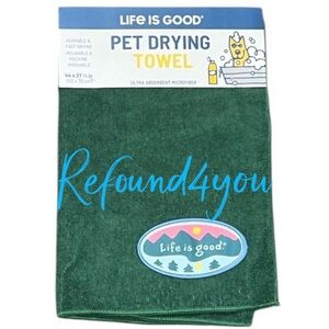 PETS - Life is good - 2/$28 - ‘Mountains - green’ pet drying towel. NWT.